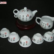 方寸間見禪意 省工藝美術大師手繪《禪》麻雀八件套功夫茶具賞析